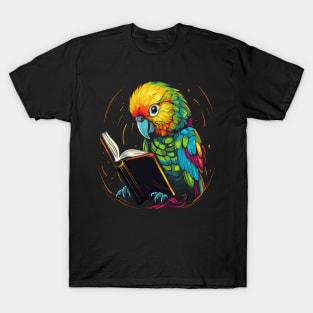 Parakeet Reads Book T-Shirt